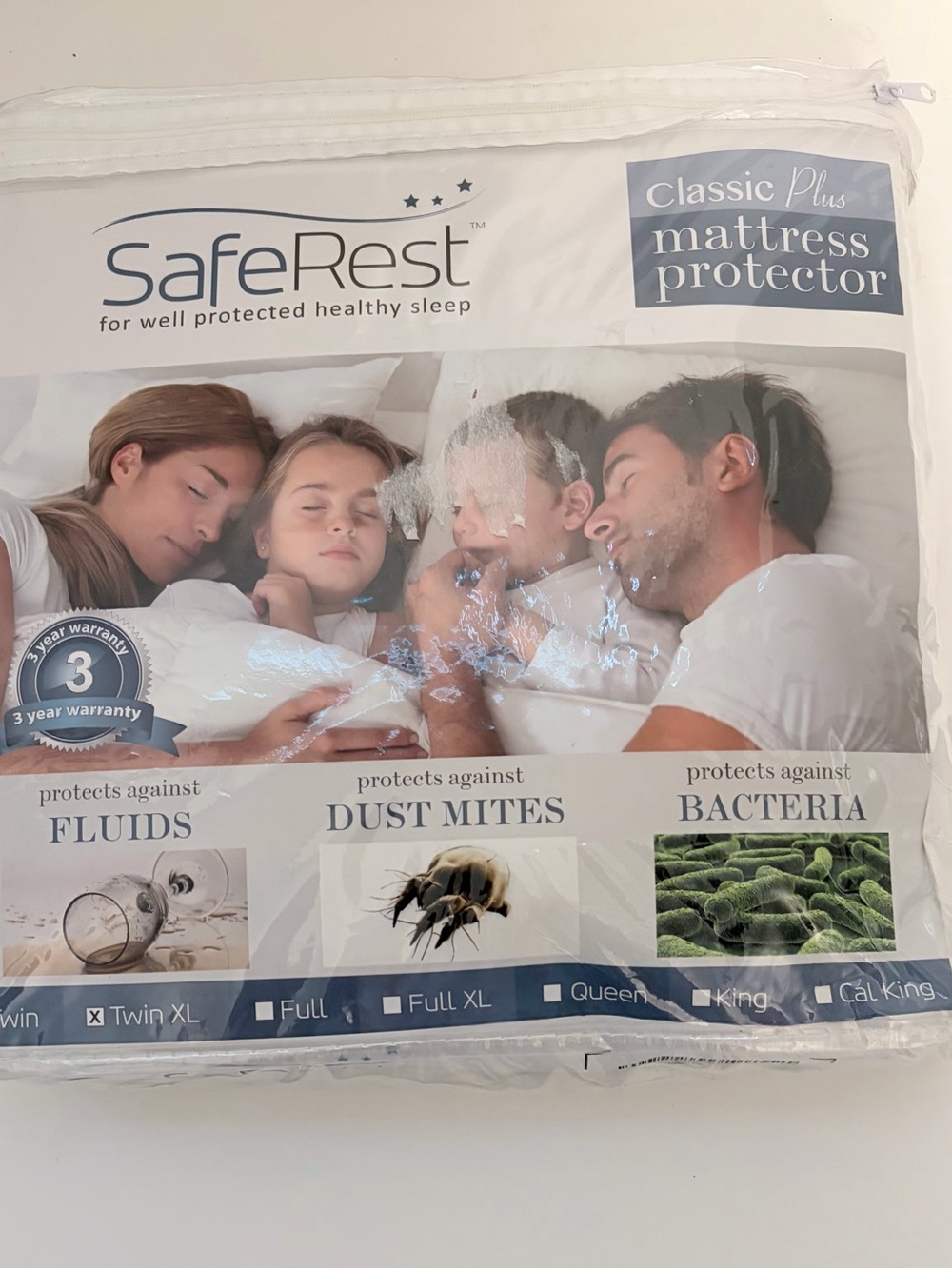SafeRest Classic Plus Mattress Protector Twin XL